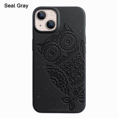 The Wise Owl - Biodegradable Eco - Friendly Mobile Cover /Phone – Tech Accessories on Brown Living™. SKU: 177 - 15716 - OWL - 13 - 001. Img 5.