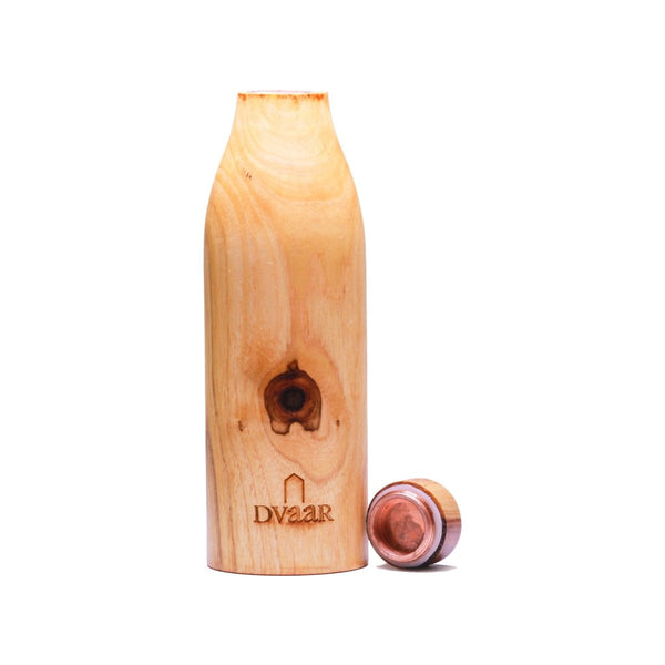 Buy The Wooden Copper Bottle - Teak Wood | Shop Verified Sustainable Products on Brown Living