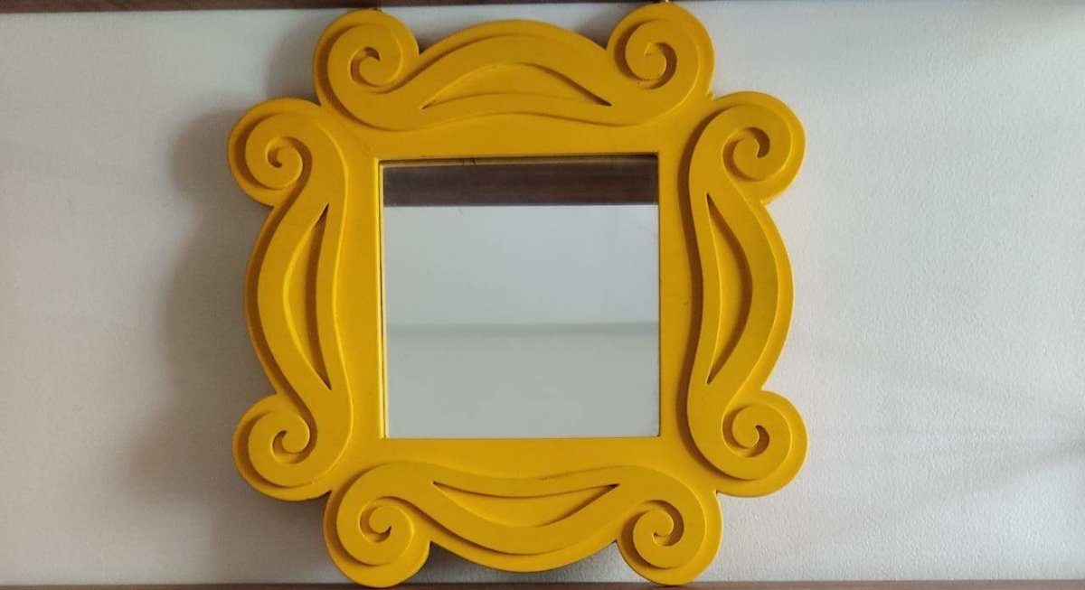 THINK EARTH FRIENDS CLASSIC YELLOW MIRROR WITH FRAME | Verified Sustainable by Brown Living™