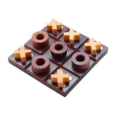 Noughts and Crosses Tic Tac Toe Solitaire 2 - in - 1 Travel Board Game | Verified Sustainable by Brown Living™