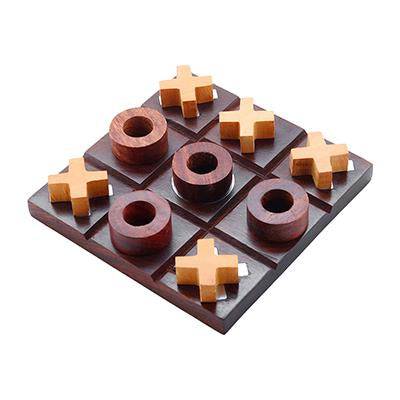 Buy Tic Tac Toe & Solitaire 2-in-1 Travel Board Game - Brown | Shop Verified Sustainable Products on Brown Living