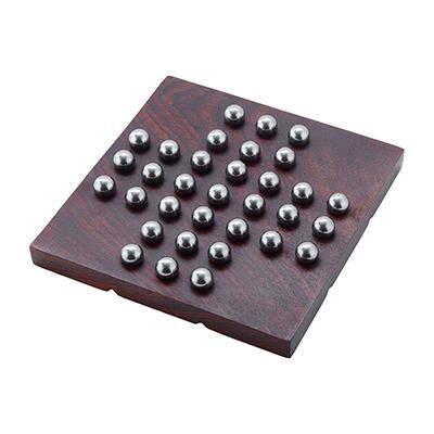 Noughts and Crosses Tic Tac Toe Solitaire 2 - in - 1 Travel Board Game | Verified Sustainable by Brown Living™