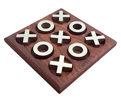 Tick Tack Toe - Metal Naughts & Crosses Travel Board Game – Learning & Educational Toys on Brown Living™. SKU: 1076. Img 3.