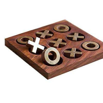 Tick Tack Toe - Metal Naughts & Crosses Travel Board Game – Learning & Educational Toys on Brown Living™. SKU: 1076. Img 2.