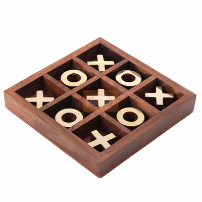 Handmade Wooden Noughts and Crosses - Brain Teaser Games – Sports & Games on Brown Living™. SKU: 1283. Img 2.
