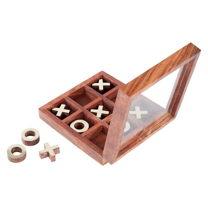 Tick Tack Toe - Wooden Family Board Game | Verified Sustainable by Brown Living™