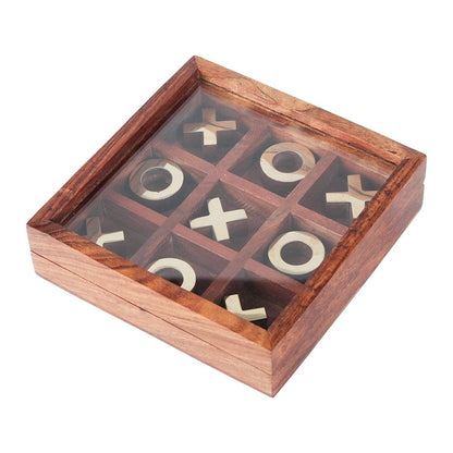 Tick Tack Toe - Wooden Family Board Game | Verified Sustainable by Brown Living™