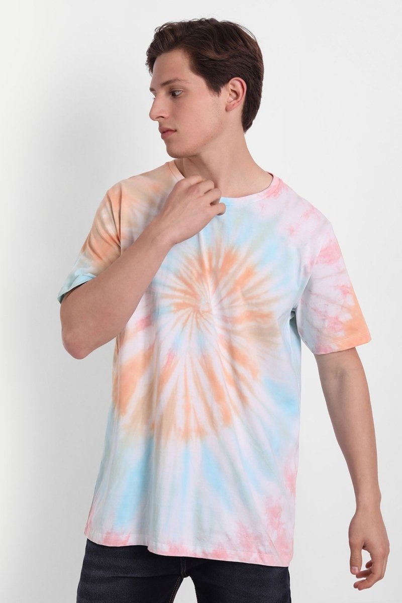 Buy Tie-Dye Organic Cotton Men's spiral pattern T-shirt |NEW ARRIVALS | Shop Verified Sustainable Products on Brown Living
