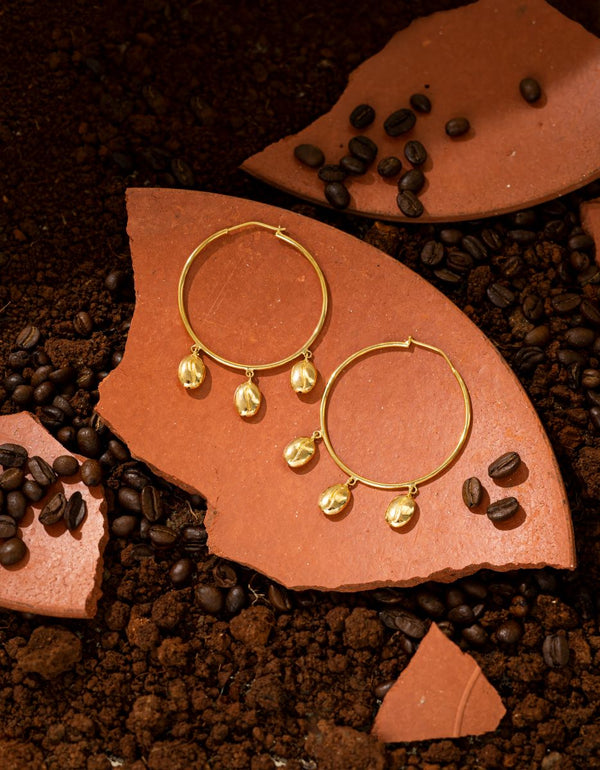 Buy Tiramisu | Gold plated hoops | Shop Verified Sustainable Womens Earrings on Brown Living™
