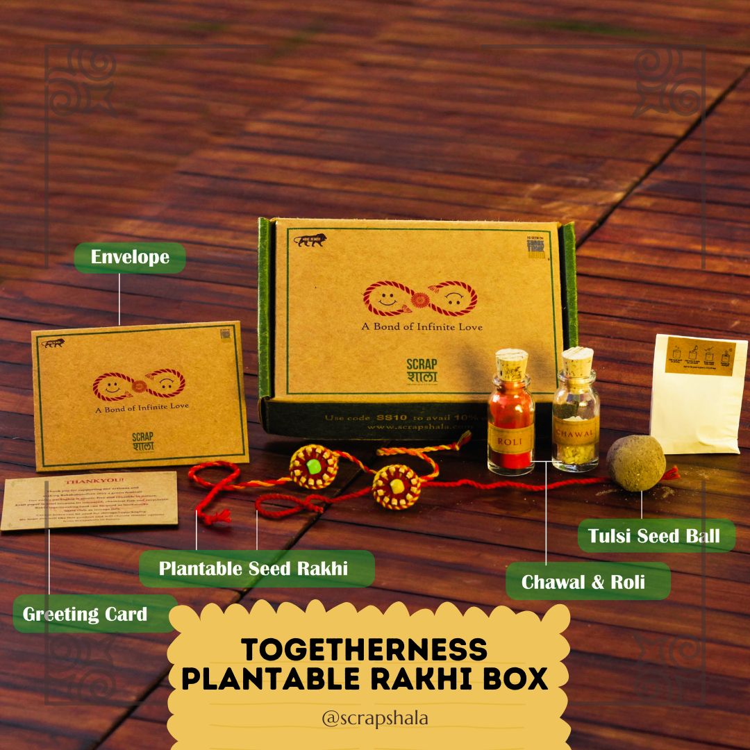 Togetherness Plantable Seed Rakhi Box | Pair of 2 Seed Rakhi | Verified Sustainable by Brown Living™