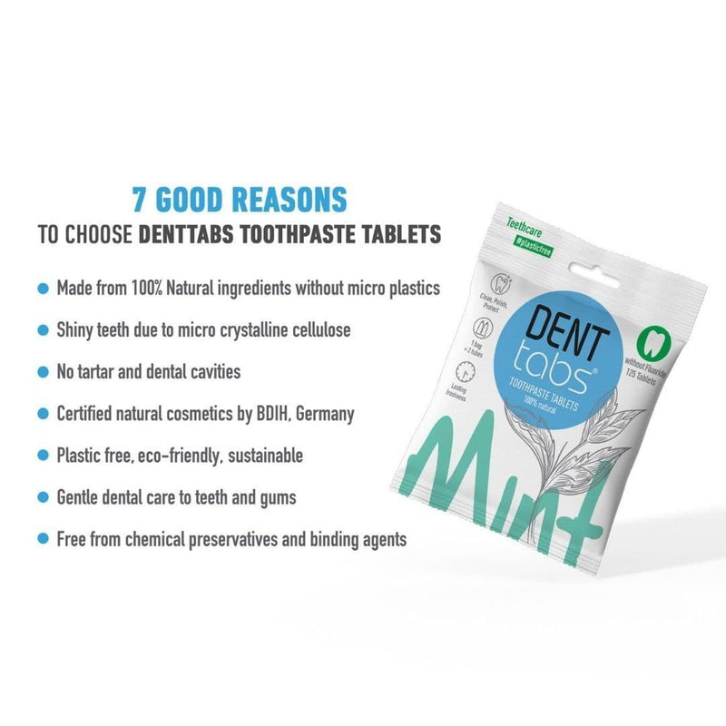 Buy Toothpaste Tablets Mint flavor - 125 Tablets without Fluoride | Shop Verified Sustainable Products on Brown Living