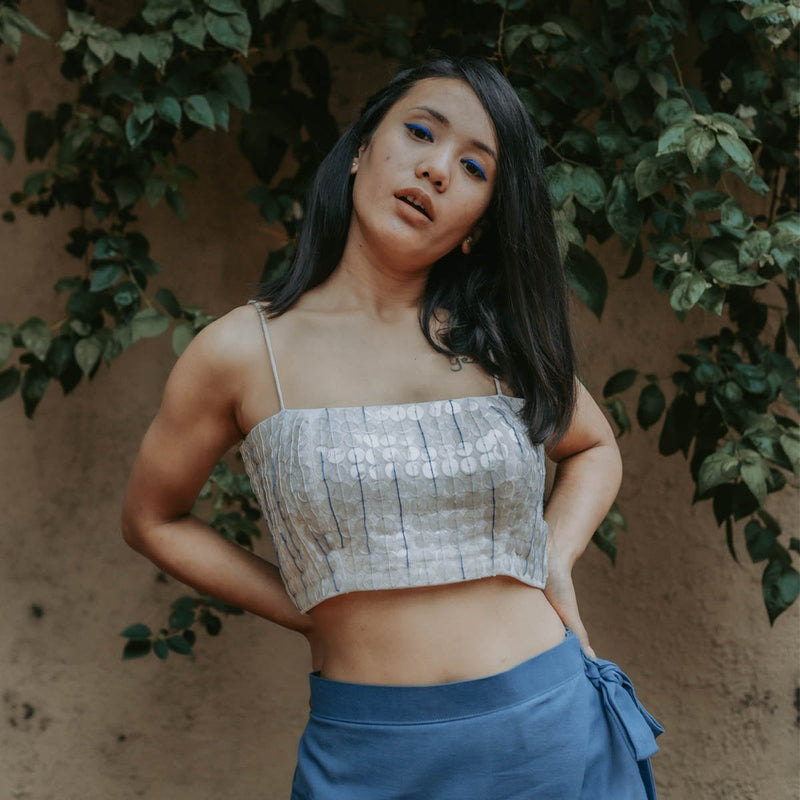 Buy Trails Of Blue Tube Top | Shop Verified Sustainable Products on Brown Living