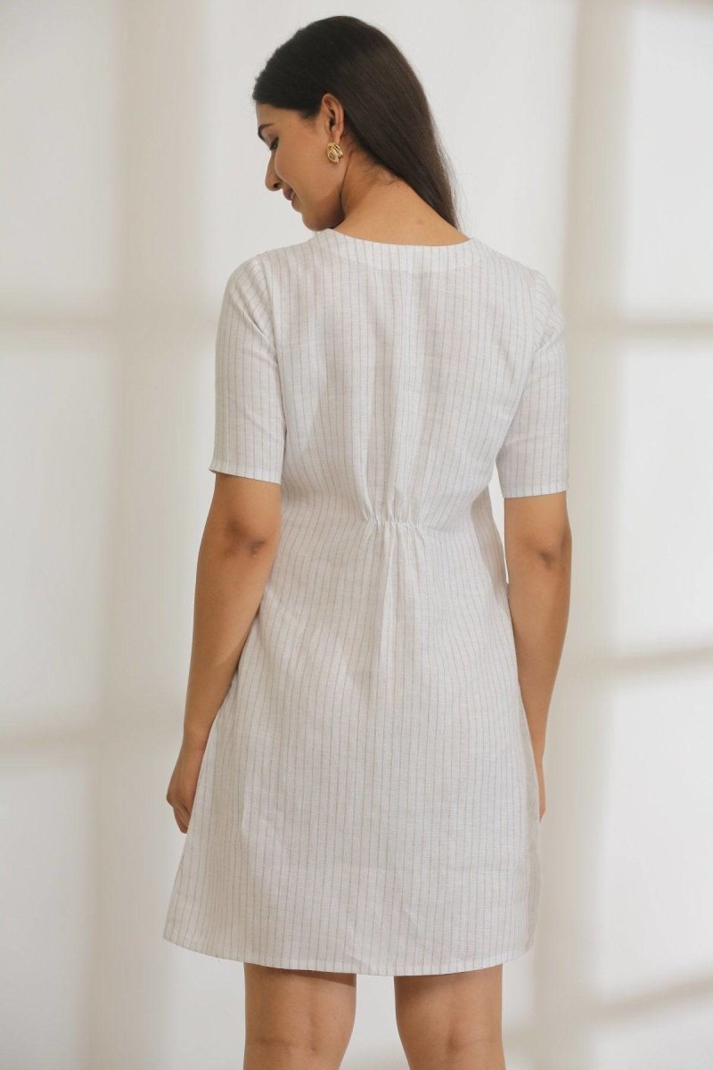Buy Travelers Tunic Striped Hemp Dress | Shop Verified Sustainable Womens Dress on Brown Living™