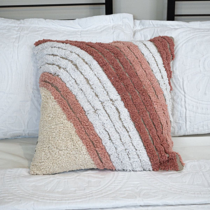 Buy Trio Coral Cushion Cover 18X18 Inches | Shop Verified Sustainable Covers & Inserts on Brown Living™