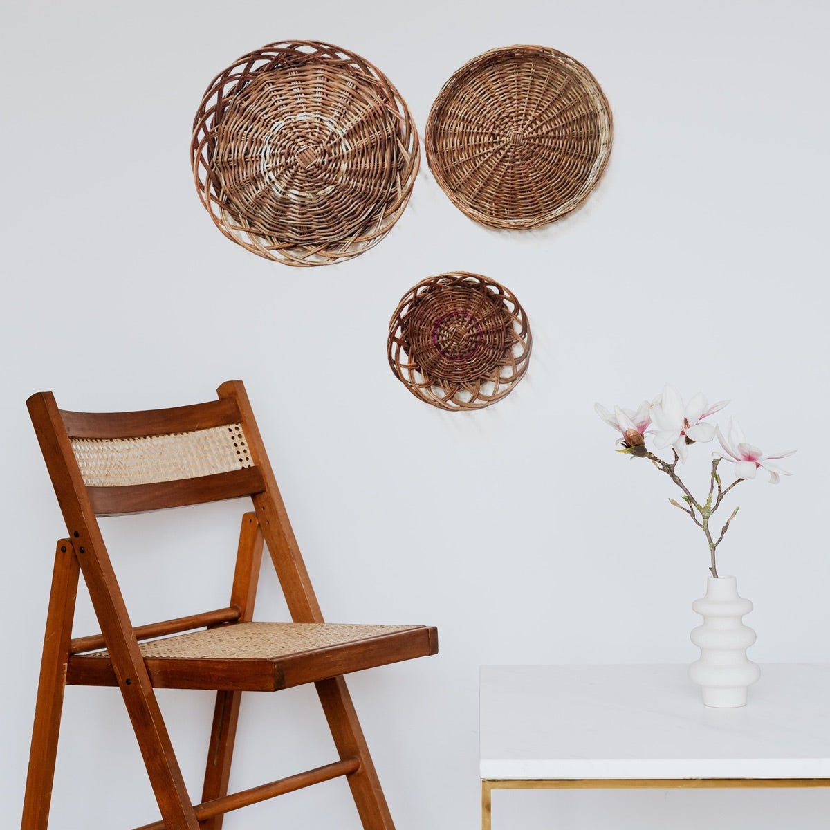 Trio - Wicker Wall Baskets - Wall Décor | Verified Sustainable by Brown Living™