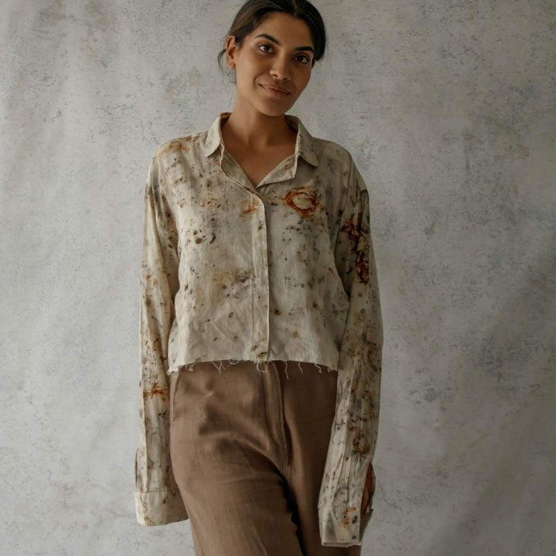 Buy True Spring | Crop Shirt | Shop Verified Sustainable Womens top on Brown Living™