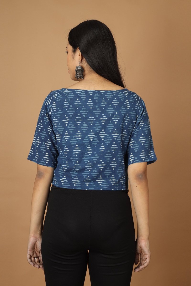 Tryasra Dabu Indigo Top | Verified Sustainable by Brown Living™