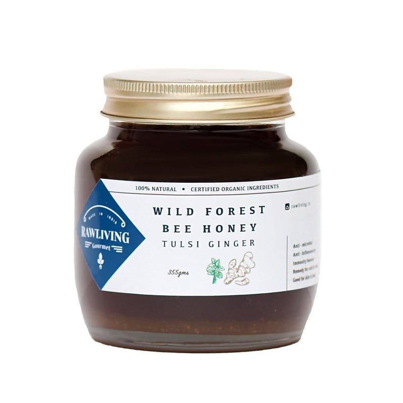Buy Tulsi Ginger Honey - Raw Wild Forest Organic Bee Honey | Shop Verified Sustainable Honey & Syrups on Brown Living™