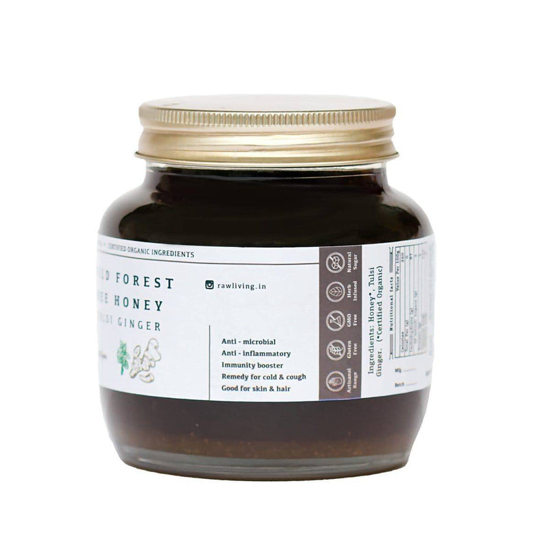 Buy Tulsi Ginger Honey - Raw Wild Forest Organic Bee Honey | Shop Verified Sustainable Honey & Syrups on Brown Living™