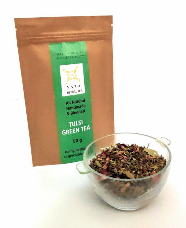 Buy Tulsi Green Tea - Organic age defier & Immunity Booster - 50g | Shop Verified Sustainable Tea on Brown Living™
