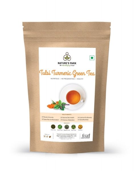 Tulsi Turmeric Green Tea Pouch - 500 g | Verified Sustainable Tea on Brown Living™