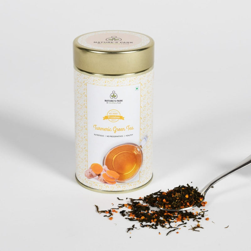 Buy Turmeric Green Tea Can (100 g) | Shop Verified Sustainable Tea on Brown Living™