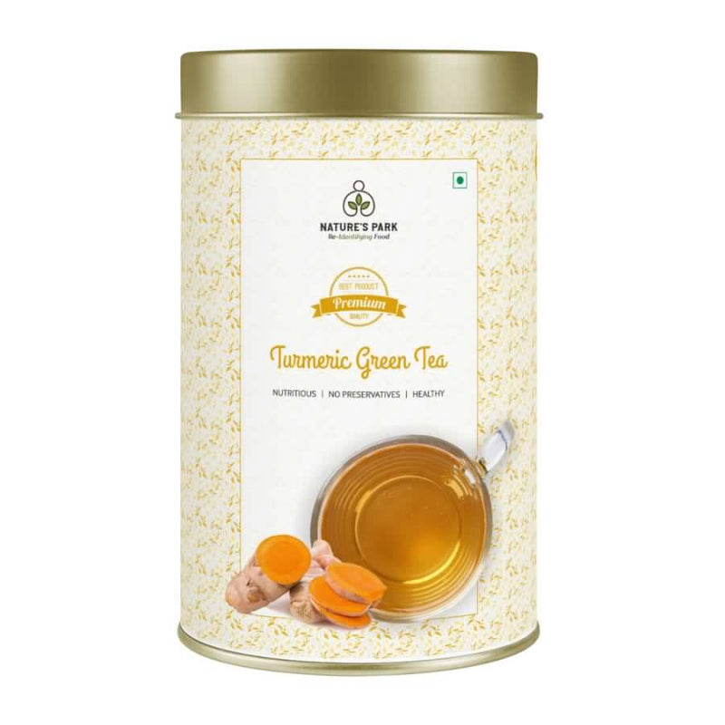 Buy Turmeric Green Tea Can (100 g) | Shop Verified Sustainable Products on Brown Living