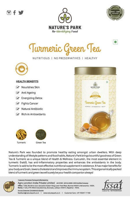 Turmeric Green Tea Can (100 g) | Verified Sustainable by Brown Living™