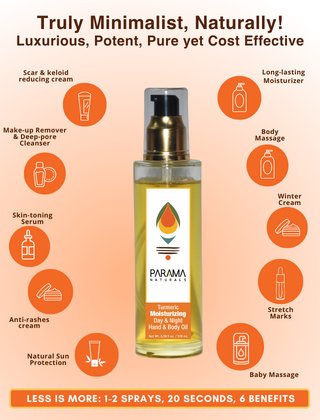 Buy Turmeric Moisturizing Face & Body Oil- 100ml | Shop Verified Sustainable Products on Brown Living