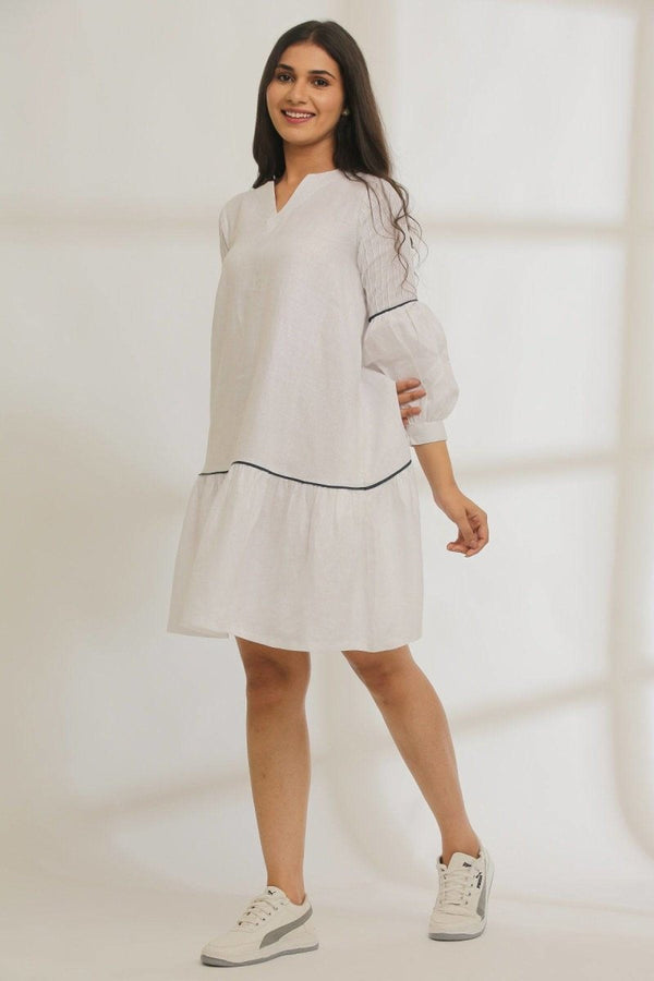 Buy Twilling Tucks Hemp Dress | Shop Verified Sustainable Womens Dress on Brown Living™