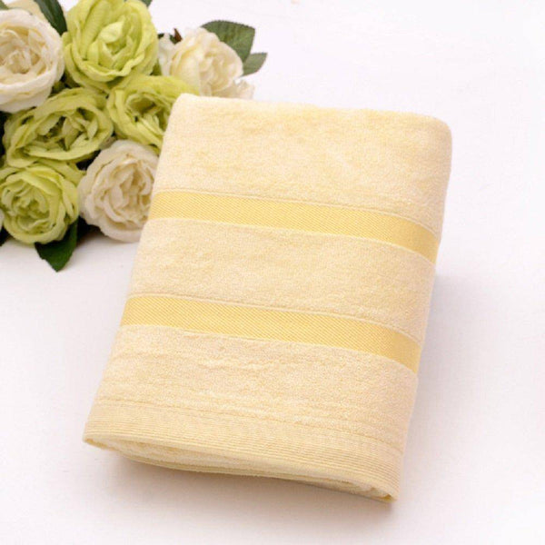 Buy Ultra Soft, Absorbent and Anti Microbial 450 GSM Bamboo Bath Towel (Yellow) | Shop Verified Sustainable Bath Linens on Brown Living™
