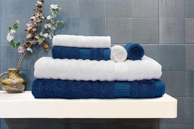 Buy Ultra Soft, Absorbent and Anti Microbial 600 GSM Bamboo Bath Towel - Large (Navy Blue) | Shop Verified Sustainable Bath Linens on Brown Living™