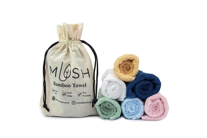 Buy Ultra Soft, Absorbent, Anti-Microbial Bamboo Face Towel Pack of 3 - Cream, Pink, Olive Green | Shop Verified Sustainable Products on Brown Living