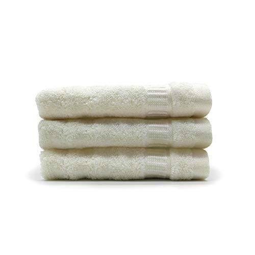 Buy Ultra Soft, Absorbent, Anti-Microbial Bamboo Face/Sports Towel 35 * 35 cms Pack of 3 -Cream | Shop Verified Sustainable Bath Linens on Brown Living™