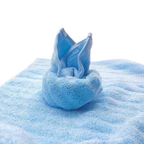 Buy Ultra Soft, Absorbent, Anti-Microbial Bamboo Face/Sports Towel 35 * 35 cms Pack of 3 -Sky Blue | Shop Verified Sustainable Bath Linens on Brown Living™