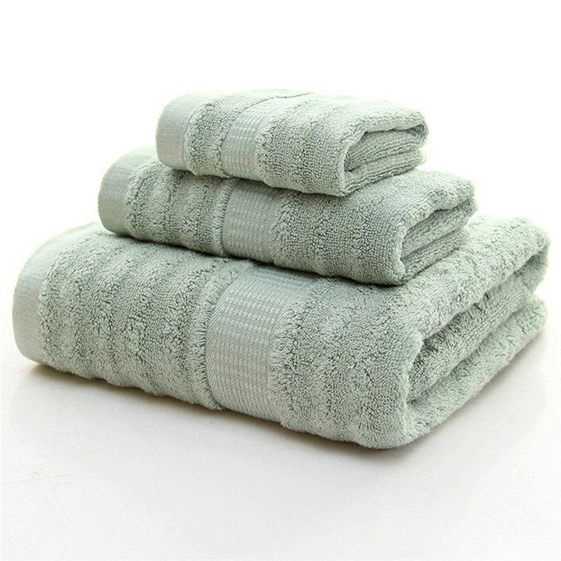 Buy Ultra Soft, Absorbent & Antimicrobial Bamboo Towel Green - Set of 3 | Shop Verified Sustainable Bath Linens on Brown Living™