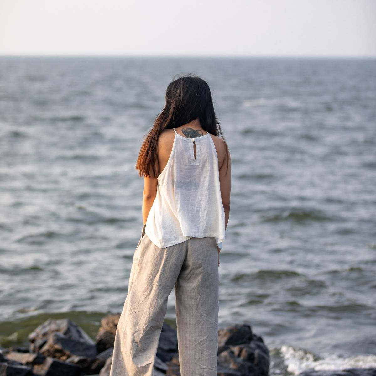 Undyed | Minimal Halter Top | Verified Sustainable by Brown Living™