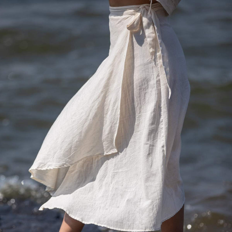 Buy Undyed | Wrap Around Midi | Shop Verified Sustainable Womens skirt on Brown Living™