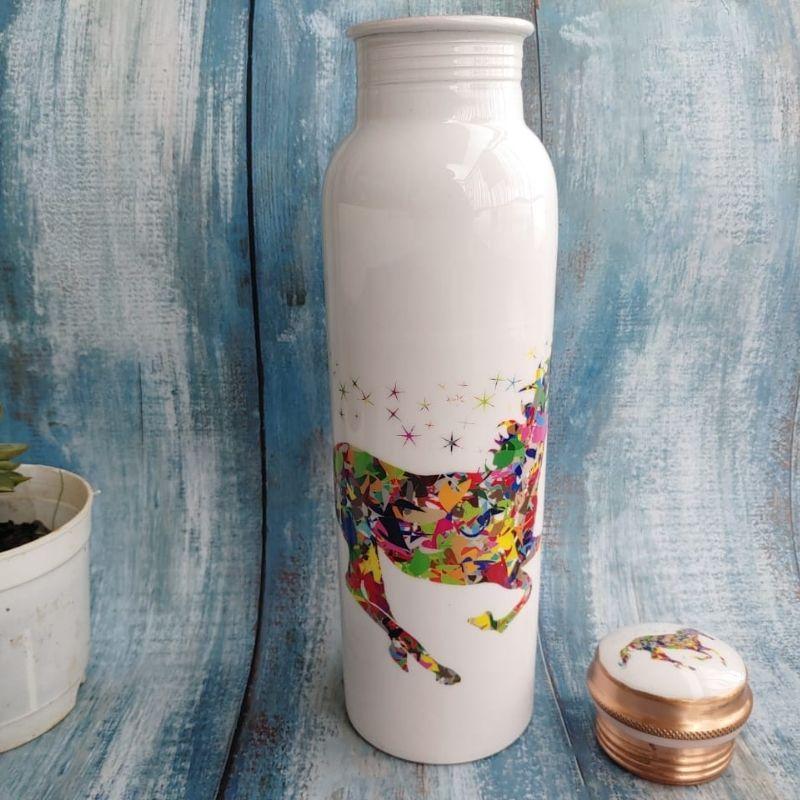 Buy Unicorn Print Copper bottle - 950 ml | Shop Verified Sustainable Bottles & Sippers on Brown Living™