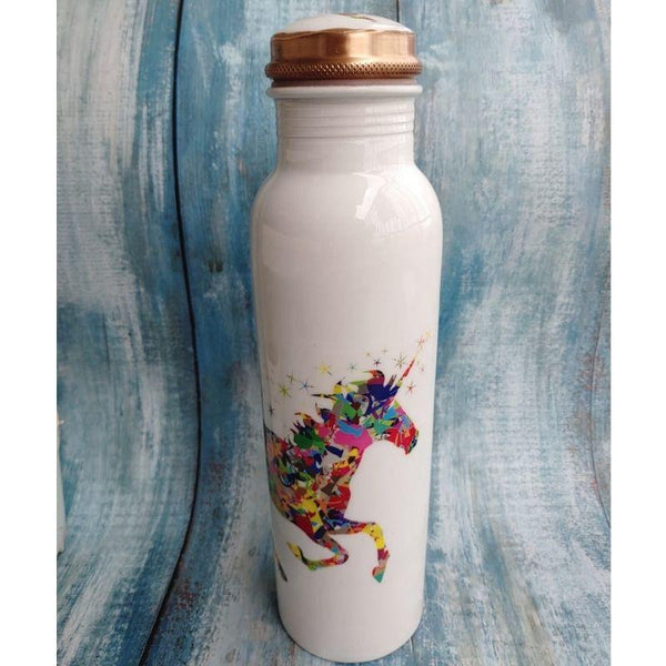 Buy Unicorn Print Copper bottle - 950 ml | Shop Verified Sustainable Bottles & Sippers on Brown Living™