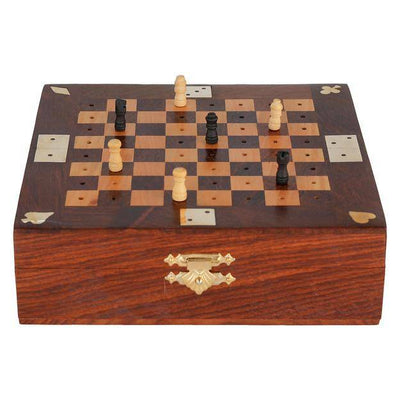 Unique Handmade Wooden Chess Game | Board Game – Learning & Educational Toys on Brown Living™. SKU: 1200. Img 4.