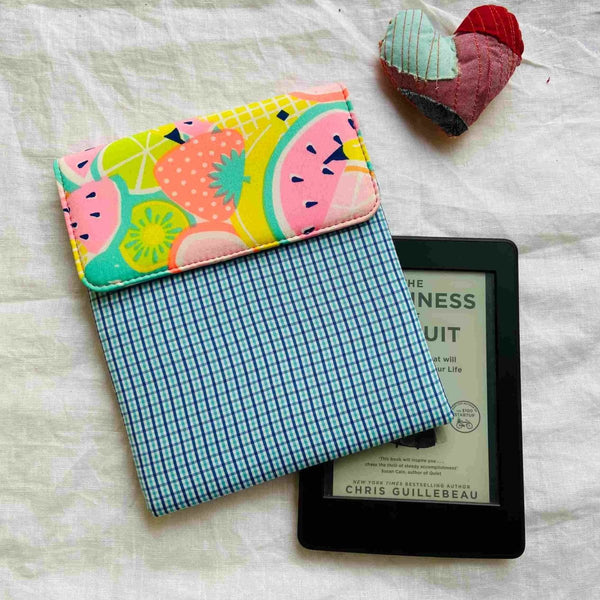 Buy Unique Kindle Sleeve-Blue Checkers-Fits all Kindle | Shop Verified Sustainable Tech Accessories on Brown Living™