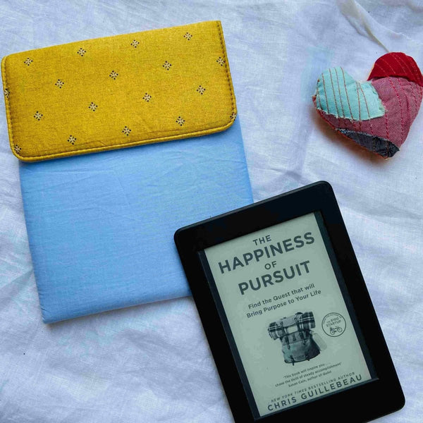 Buy Unique Kindle Sleeve- Blue with Golden print- Fits all Kindle | Shop Verified Sustainable Tech Accessories on Brown Living™