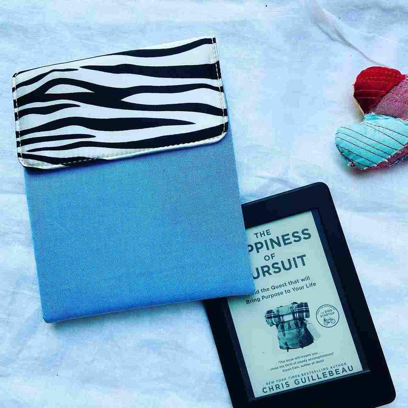 Buy Unique Kindle Sleeve- Blue with print- Fits all Kindle | Shop Verified Sustainable Tech Accessories on Brown Living™