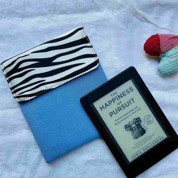 Buy Unique Kindle Sleeve- Blue with print- Fits all Kindle | Shop Verified Sustainable Tech Accessories on Brown Living™
