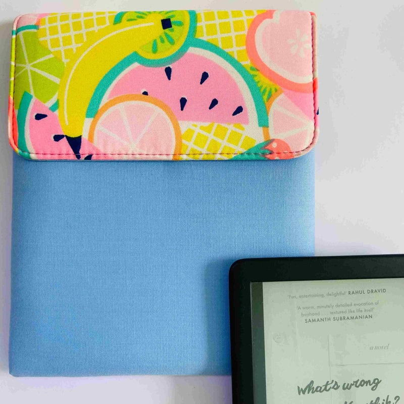 Buy Unique Kindle Sleeve- Light Blue- printed- Fits all Kindle | Shop Verified Sustainable Tech Accessories on Brown Living™