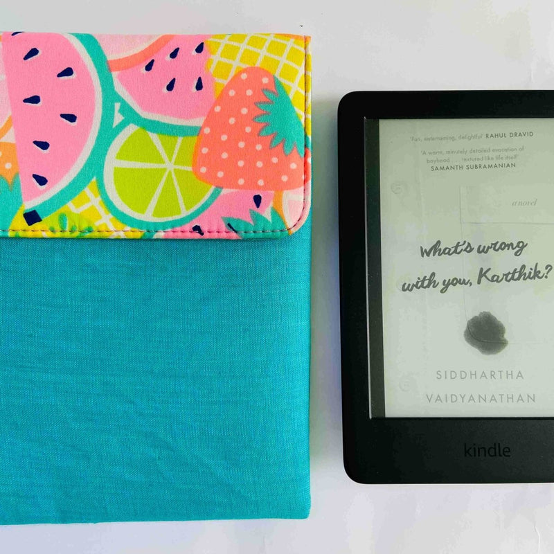 Buy Unique Kindle Sleeve- Light Green with print- Fits all Kindle | Shop Verified Sustainable Products on Brown Living