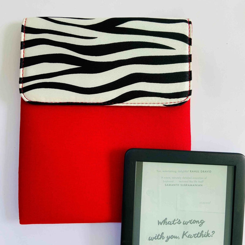 Buy Unique Kindle Sleeve- Red with print- Fits all Kindle | Shop Verified Sustainable Products on Brown Living