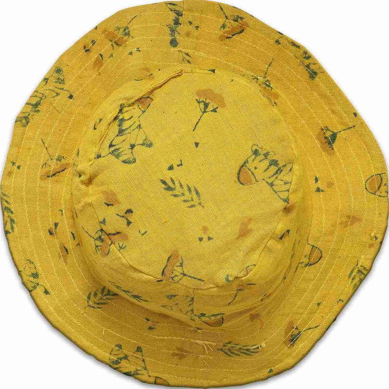 Buy Unisex Adia Printed Hat - Yellow | Shop Verified Sustainable Kids Hat on Brown Living™