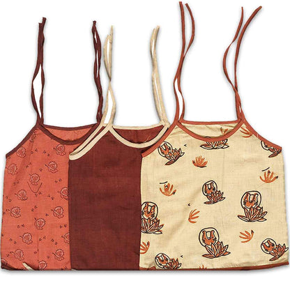 Unisex Classic Jhabla Set Of 3 Maroon | Verified Sustainable by Brown Living™